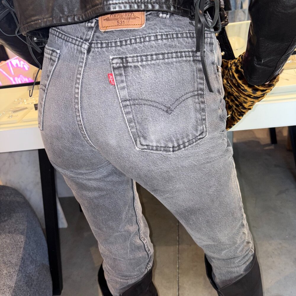 Vintage Levi's 531 Grey Wash Zipper Fly Jeans 30/32